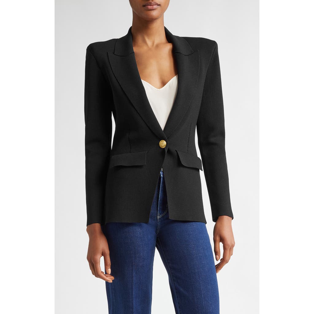 L'agence Chamberlain Knit Blazer In Black