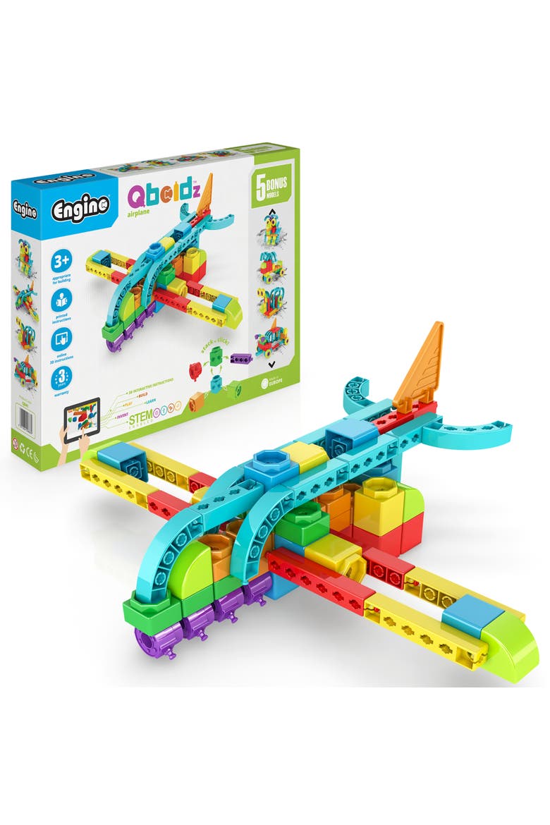 Qboidz Airplane 5 Model Brick Building Set, Main, color, Multicolored