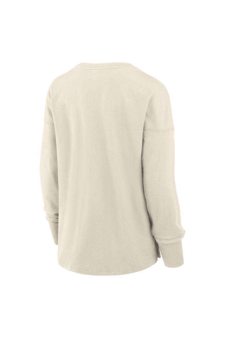 Women's Fanatics Cream Pittsburgh Penguins Distressed Logo Long Sleeve T-Shirt, Alternate, color, Cream