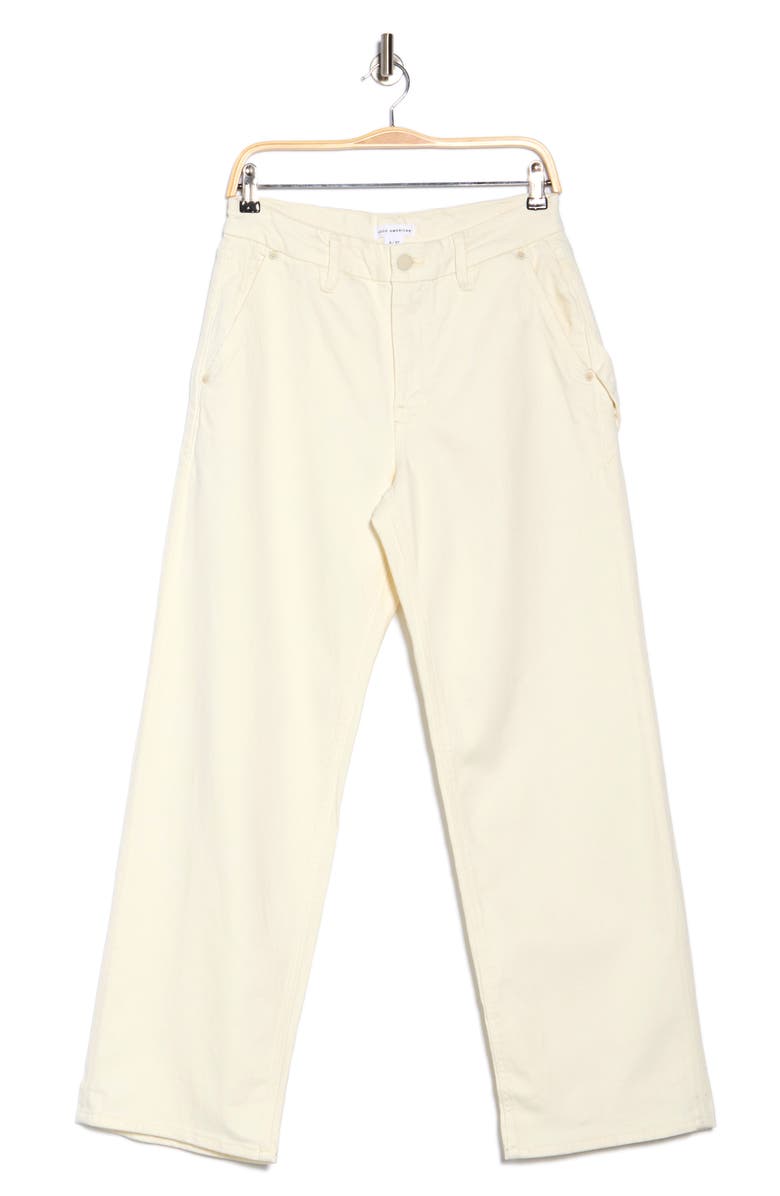 Good American Good '90s High Waist Carpenter Jeans, Alternate, color, Ivory