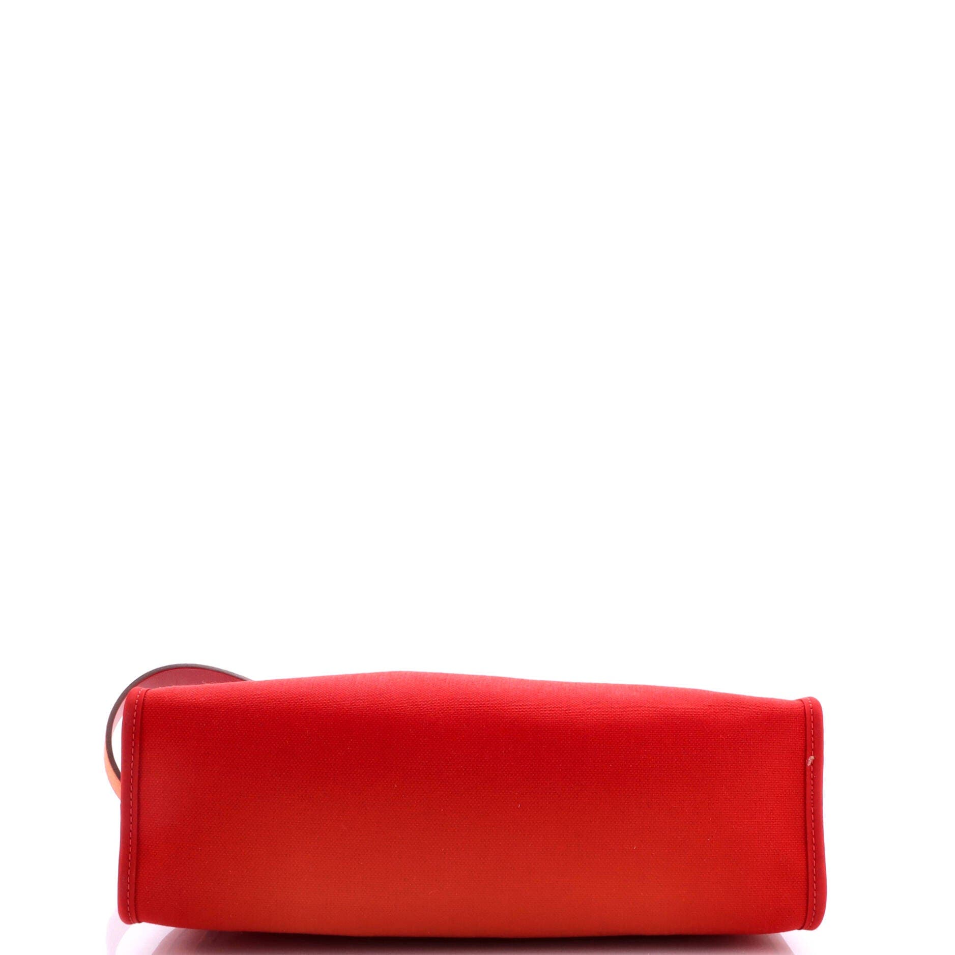 Herbag Zip Leather and Toile 31, Alternate, color, Red