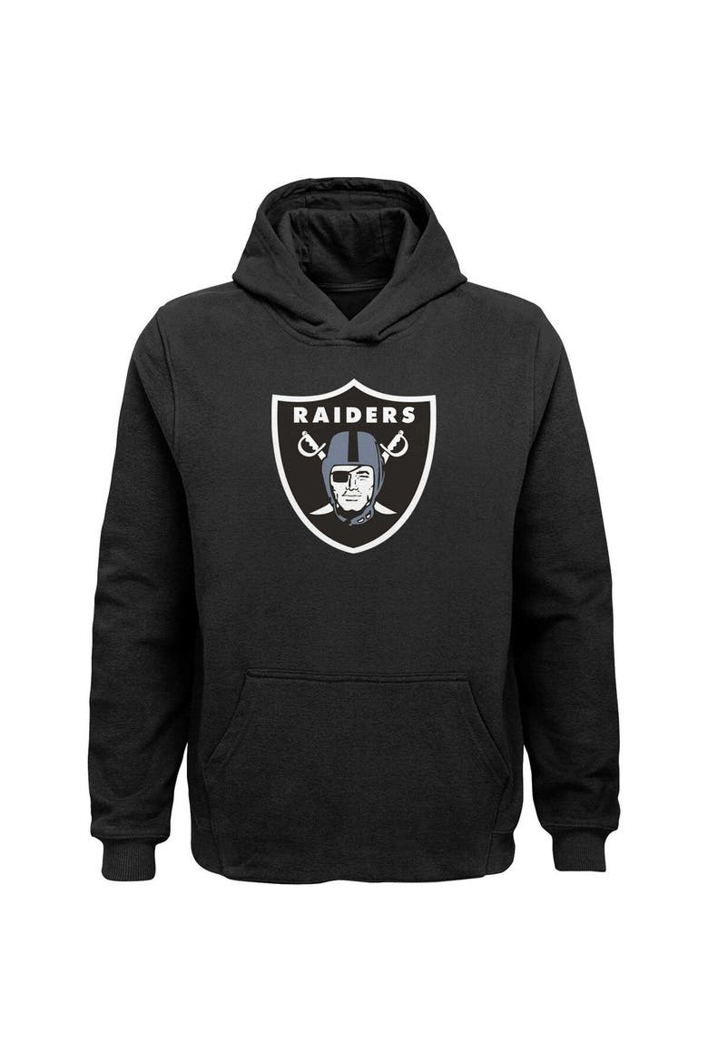 Youth Black Las Vegas Raiders Team Logo Pullover Hoodie, Main, color, Black