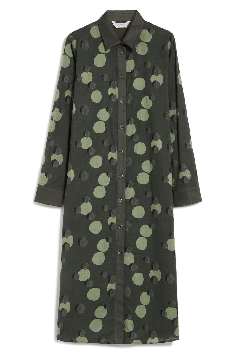 Max Mara Vigile Print Tie Waist Long Sleeve Shirtdress, Alternate, color, 
