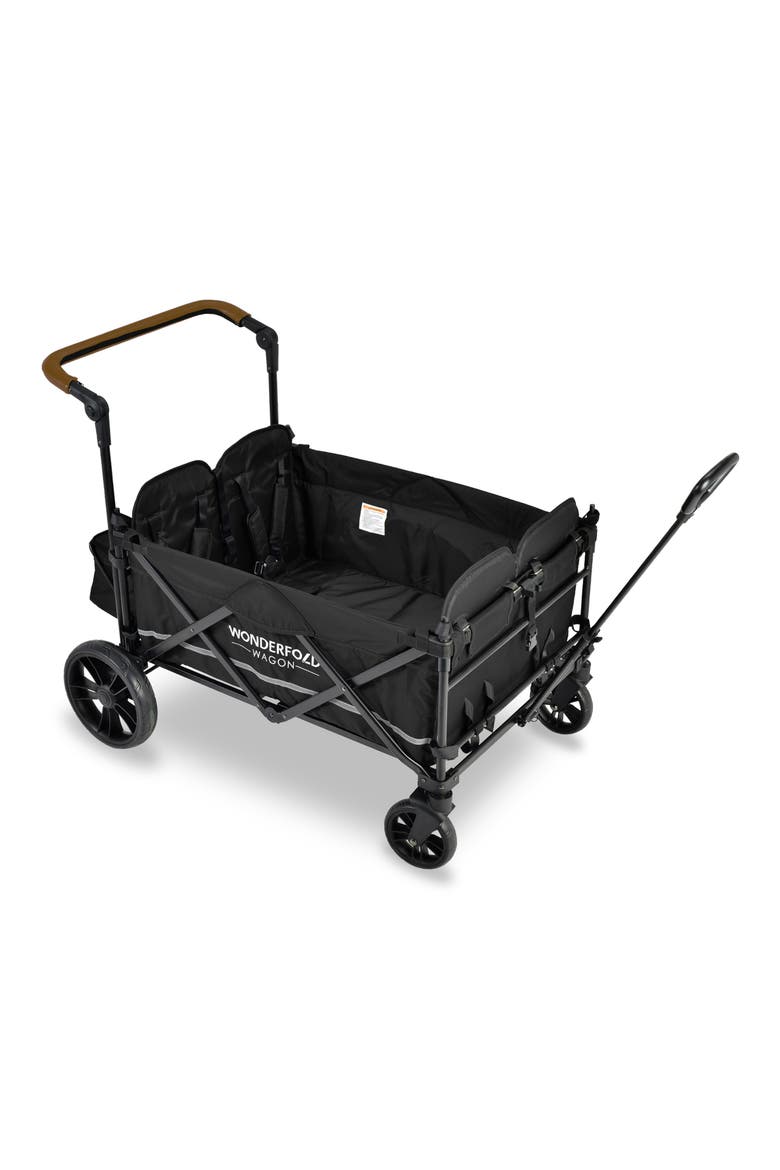 Wagon Push/Pull Quad Stroller Wagon - Black, Alternate, color, BLACK
