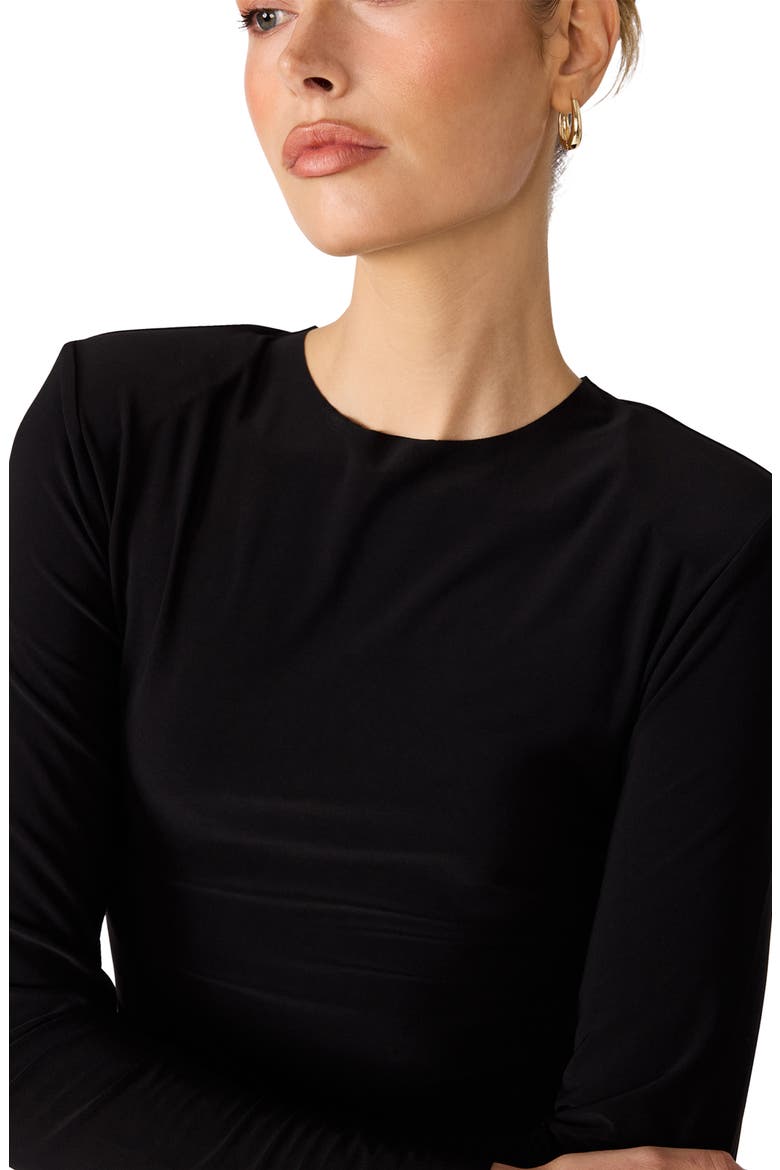 Seline Boat Neck Long Sleeve Knit Top, Alternate, color, BLACK