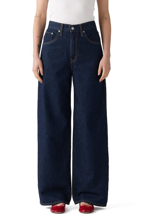 Cinch High Waist Baggy Wide Leg Jeans (Reign of the Rinse)