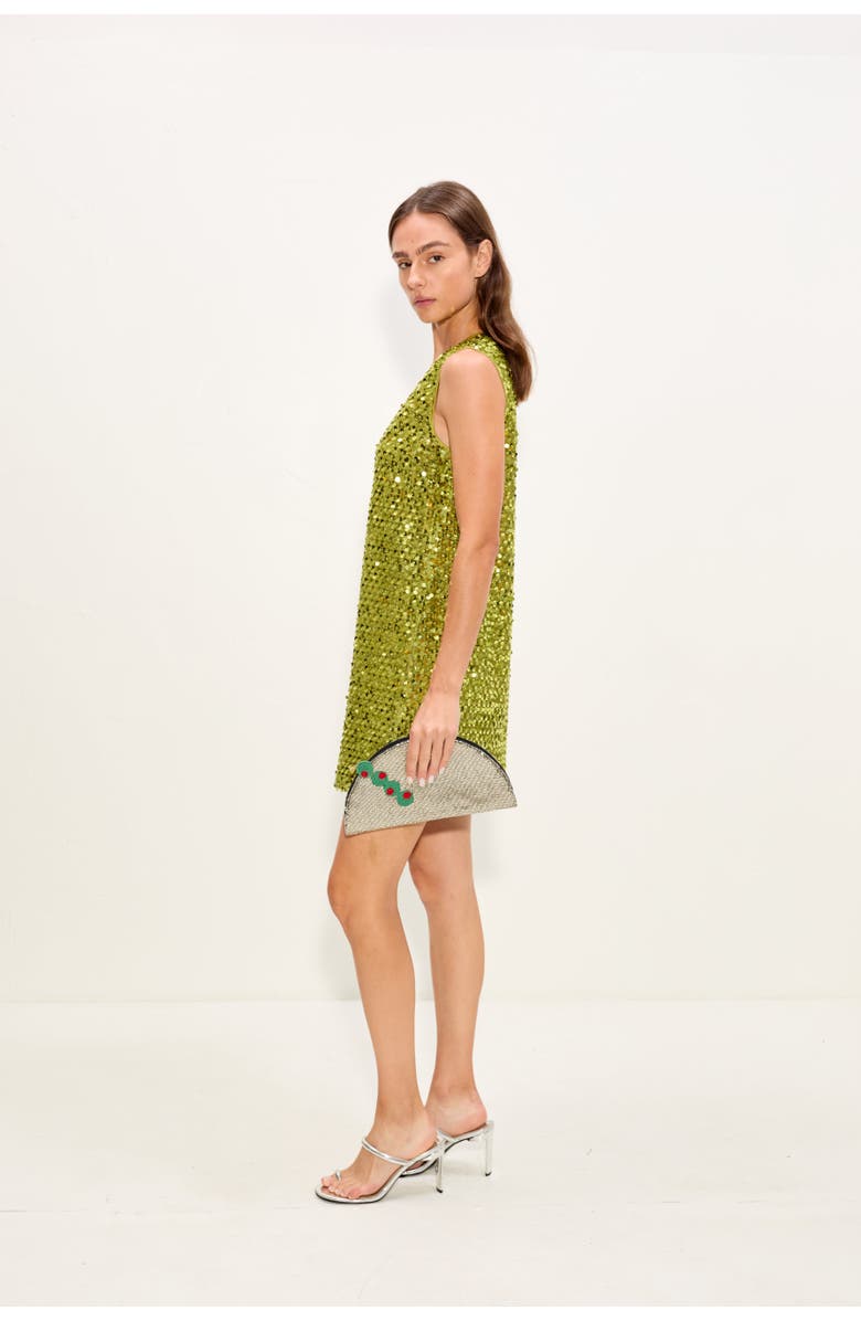 SIMONMILLER Fountain Sequin Dress, Alternate, color, Metallic Pear