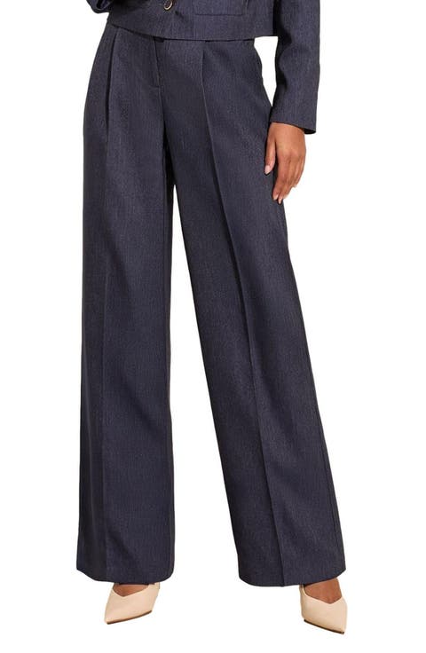 Pleated Wide Leg Pants