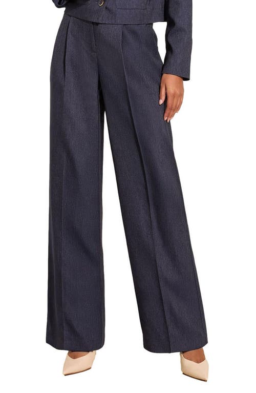 Friends Like These Pleated Wide Leg Pants In Blue