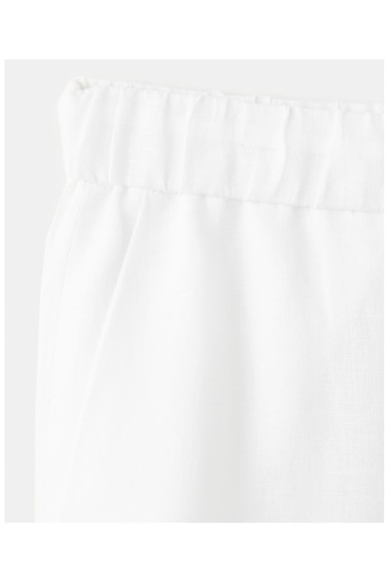 Pull-On Wide Leg Linen Pants, Alternate, color, WHITE