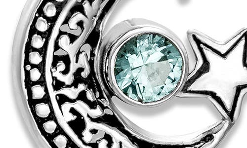 Samuel B. Ss Blue Topaz Moon And Star Earring In Metallic