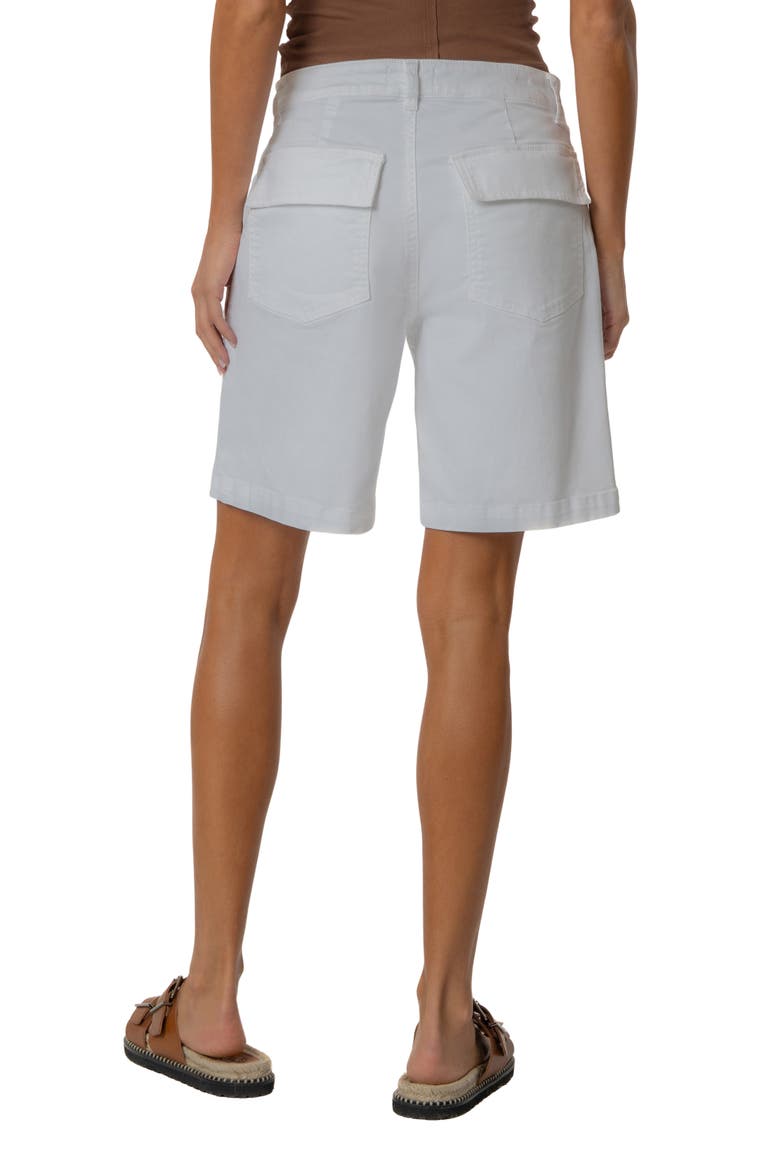 Hailey High Waist Denim Bermuda Shorts, Alternate, color, OPTIC WHITE