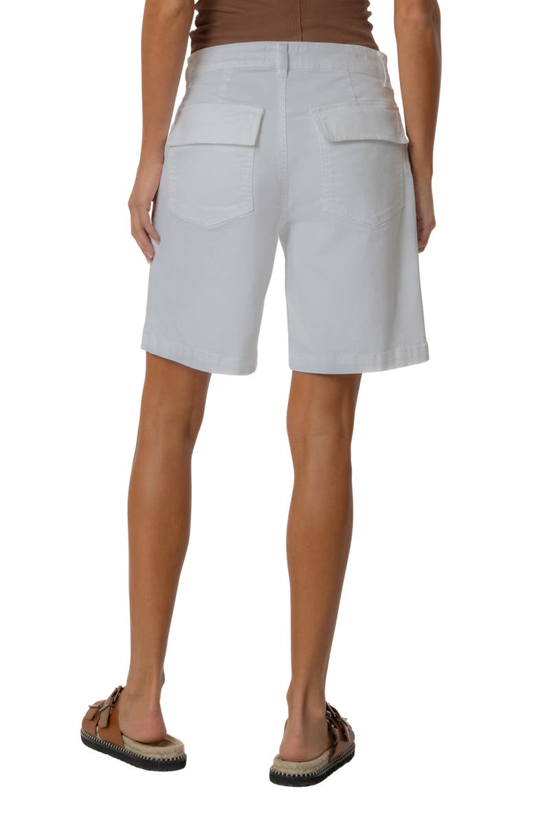 KUT from the Kloth Hailey High Waist Denim Bermuda Shorts, Alternate, color, Optic White