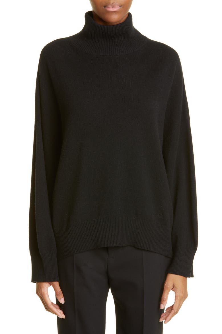 Murano Cashmere Turtleneck Sweater, Main, color, BLACK