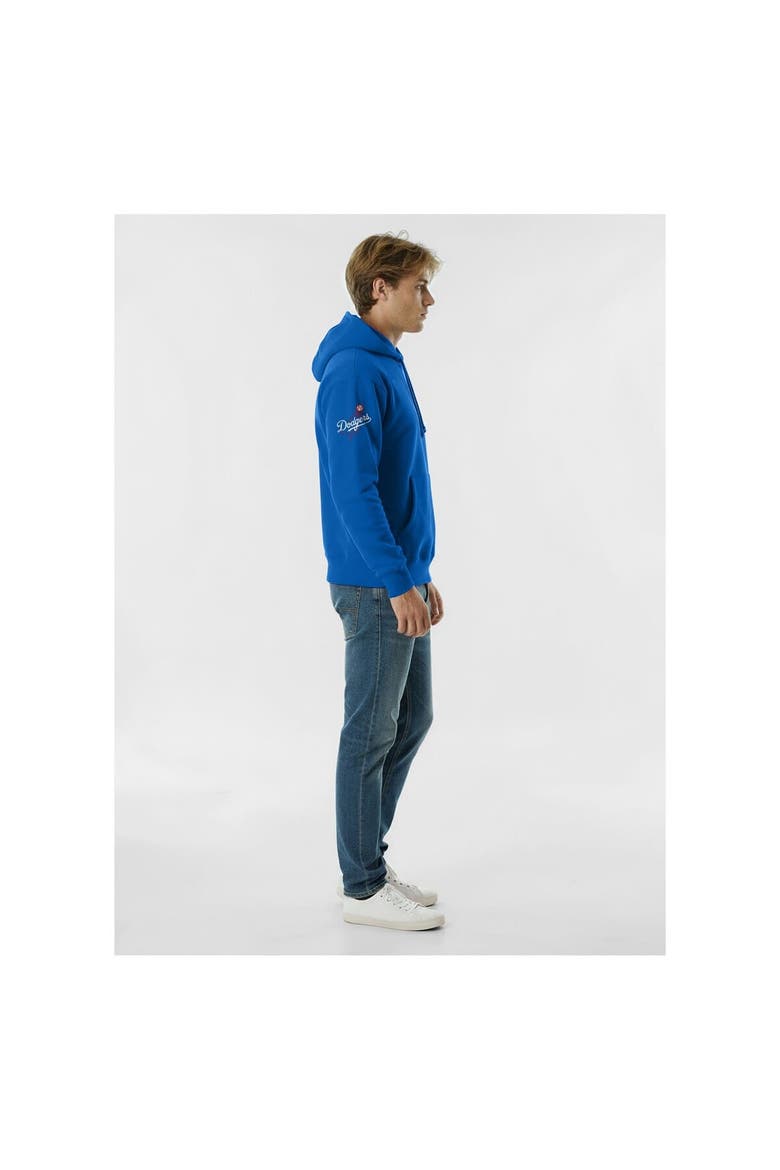 Men's Champion  Royal Los Angeles Dodgers Reverse Weave Chenille Hoodie, Alternate, color, Royal