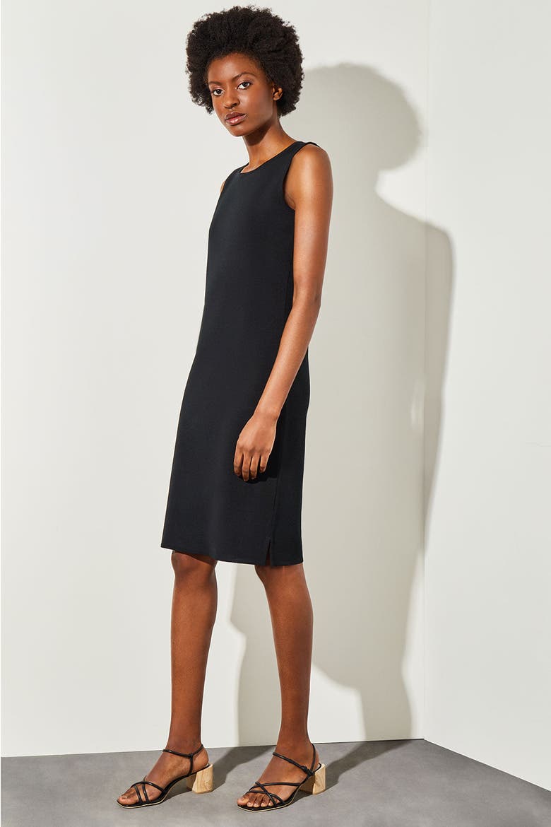 Crew Neck Tank Knit Dress, Alternate, color, Black