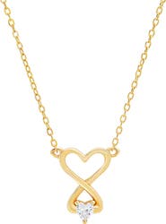 Queen Jewels Cubic Zirconia Infinity Heart Pendant Necklace