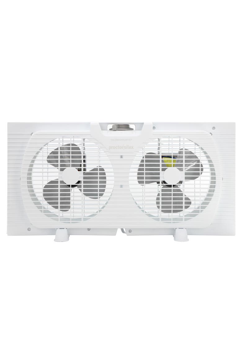 9 Inch 56W Twin Window Fan in White, Main, color, White