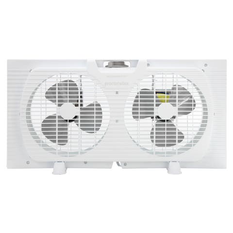 9 Inch 56W Twin Window Fan in White