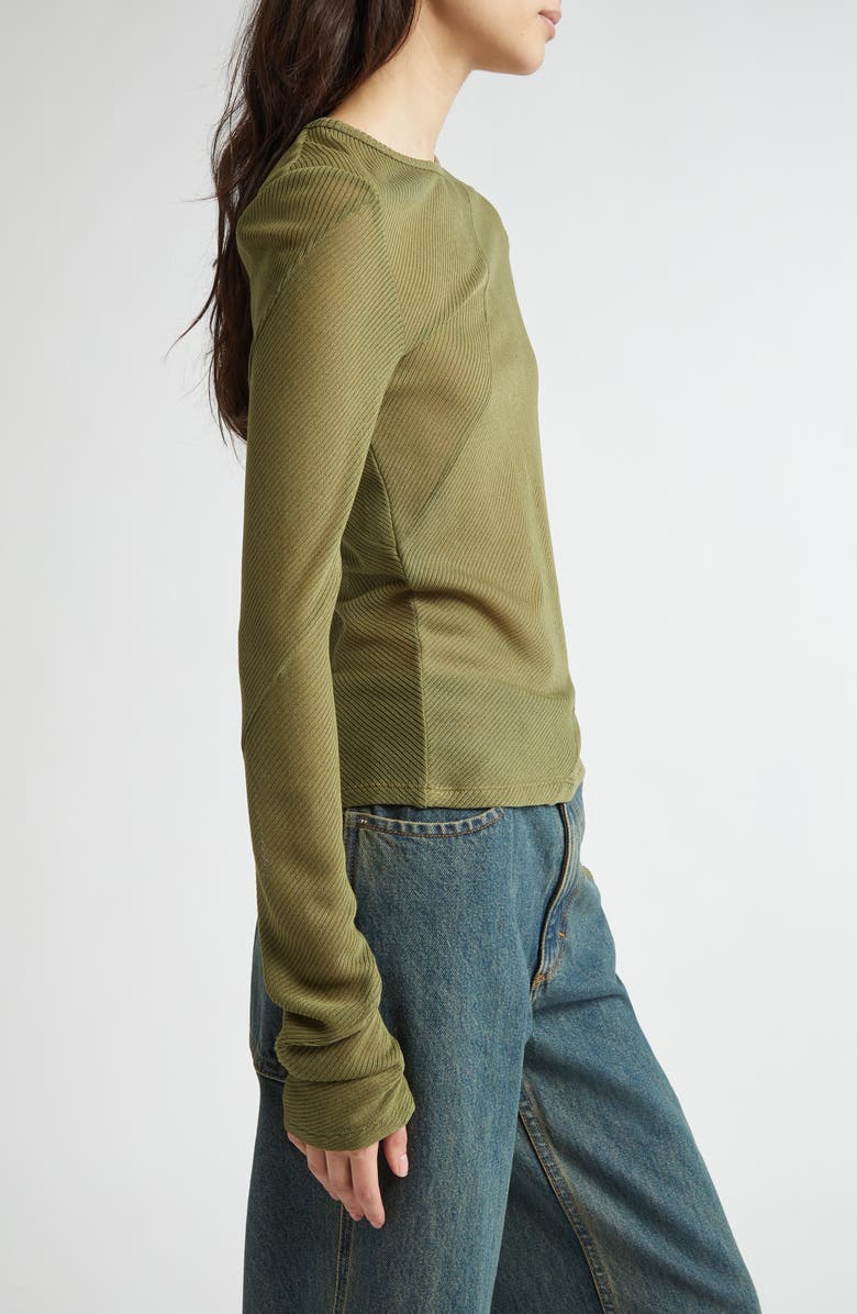 Eckhaus Latta Spiral Long Sleeve T-Shirt, Alternate, color, Lichen