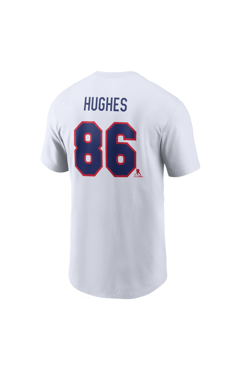 Nike Men's Nike Jack Hughes White USA Hockey 2026 Name & Number T-Shirt, Alternate, color, White
