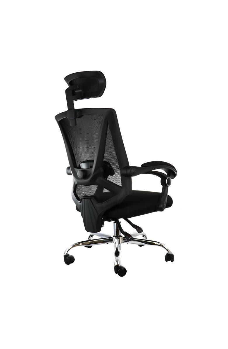 Elama Full Back Adjustable Office Chair with Headrest, Alternate, color, Black