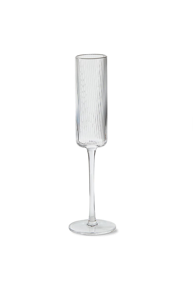 Linea Champagne Flute Clear Glass Everyday, Main, color, Clear