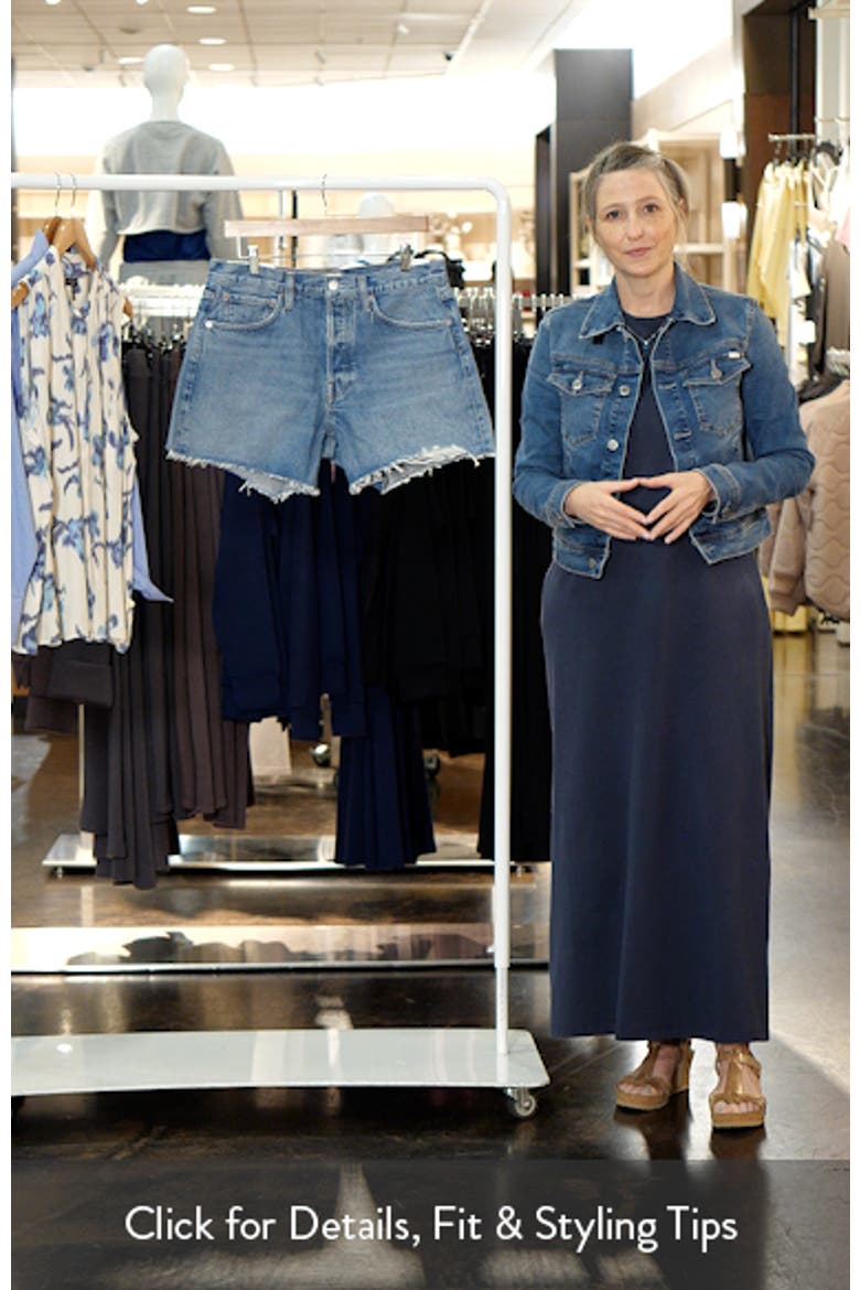Parker Loose Fit Long Denim Cutoff Shorts video