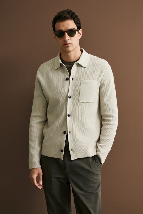 Lufian Justin Men's Button-front Knit Cardigan