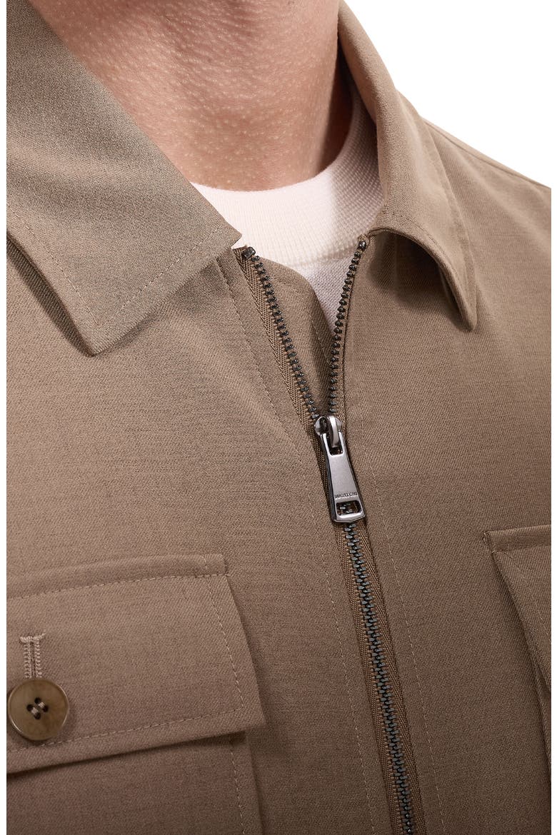 Travel Tech Shirt Jacket, Alternate, color, TOBACCO