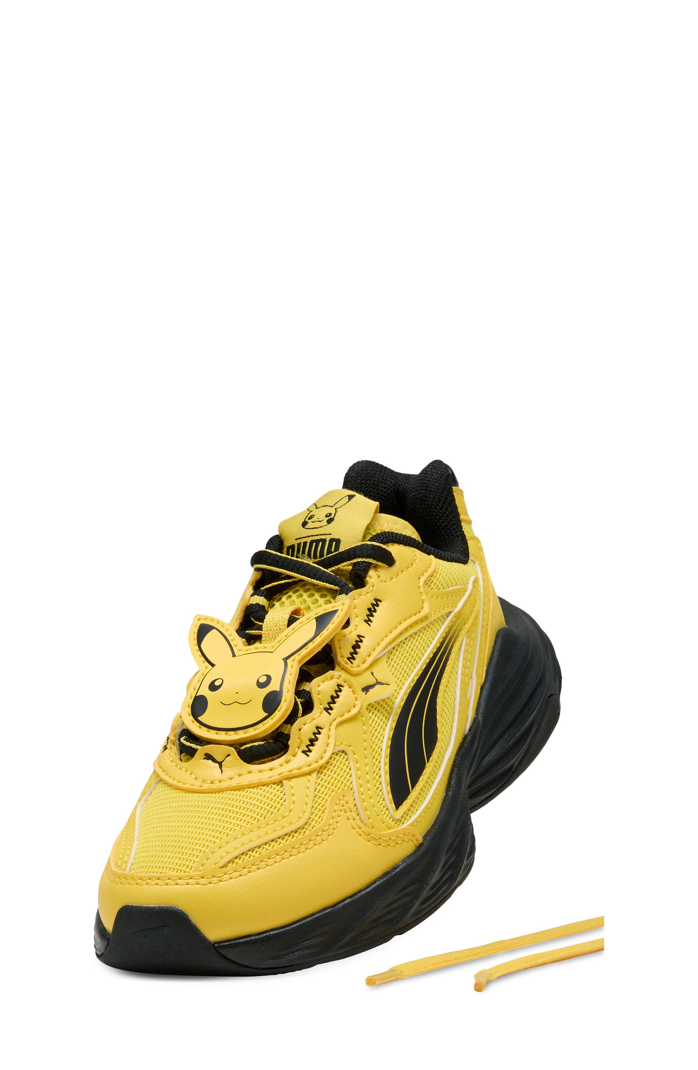 PUMA x POKÉMON Kids' Fade Nitro Pikachu Sneaker, Alternate, color, Energizing Yellow/ Puma Black