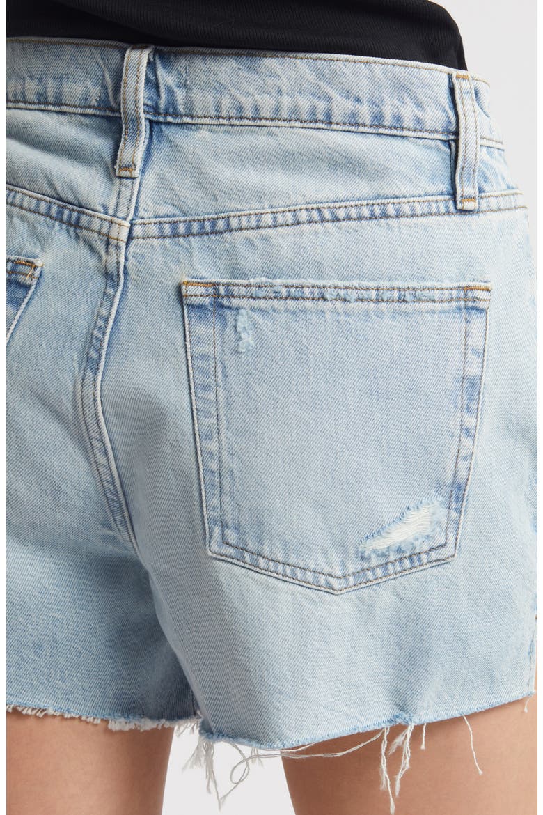 The Vintage Relaxed Denim Shorts, Alternate, color, FIZZ INDIGO DESTRUCTED
