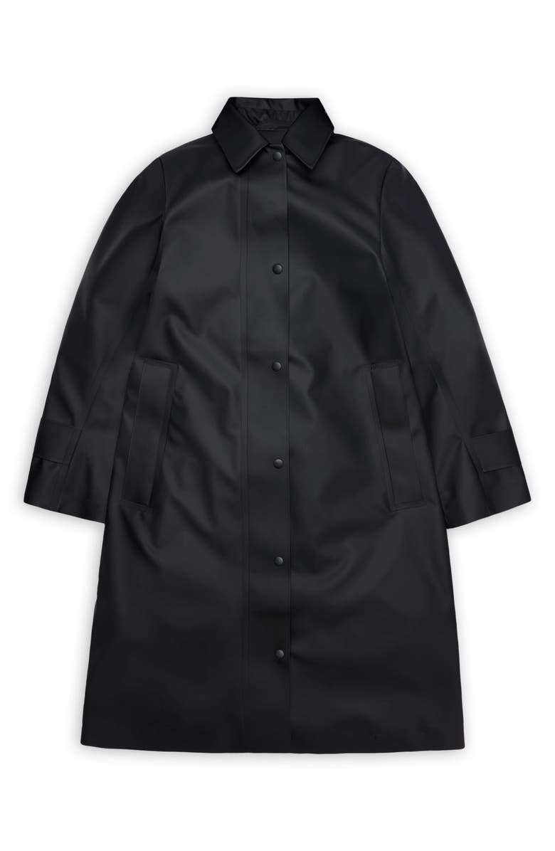 Rains Nara Waterproof Rain Jacket with Removable Hood, Alternate, color, Black