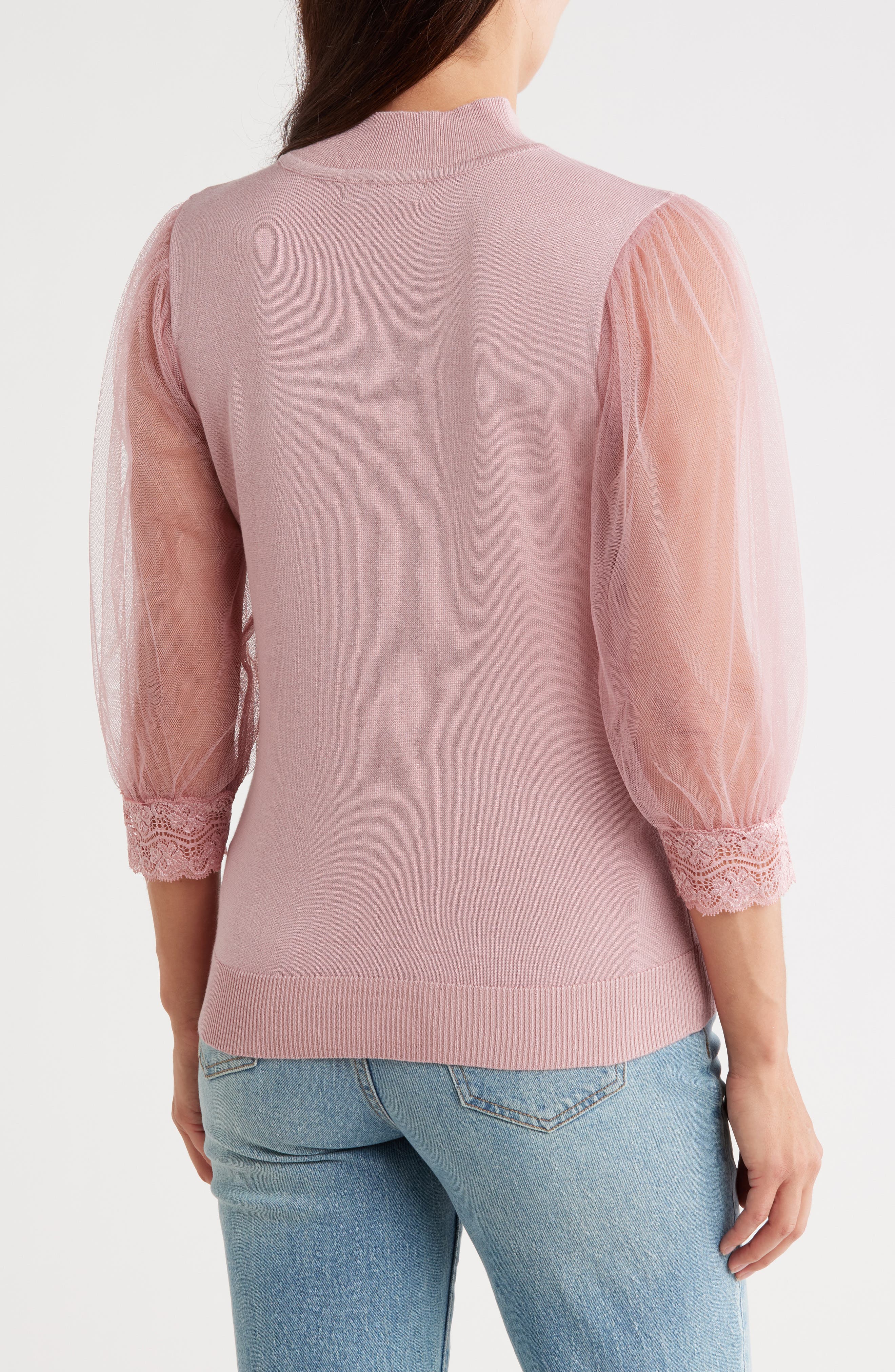 Harmony Mesh Sleeve Sweater - image 4