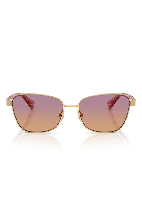 56mm Oversize Gradient Irregular Sunglasses