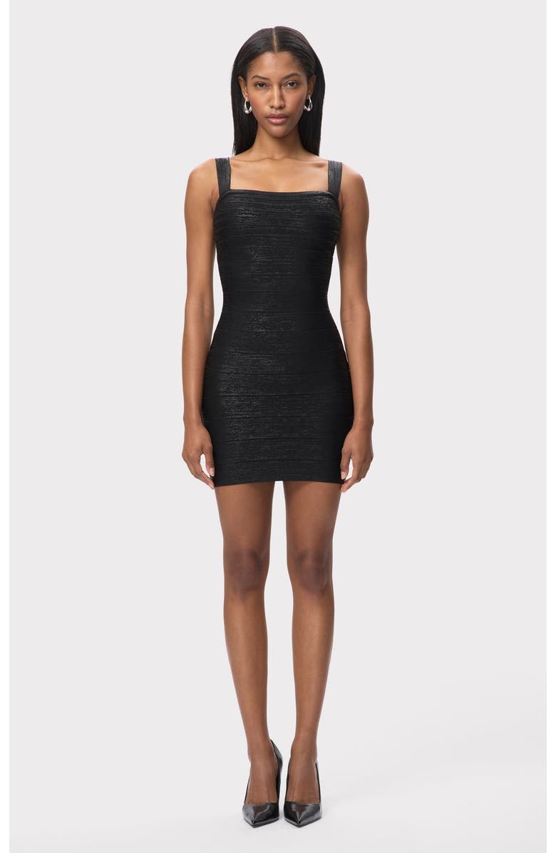Herve Leger The Imani Dress, Alternate, color, Black