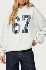 EDIKTED Gali Plaid 67 Oversize Hoodie