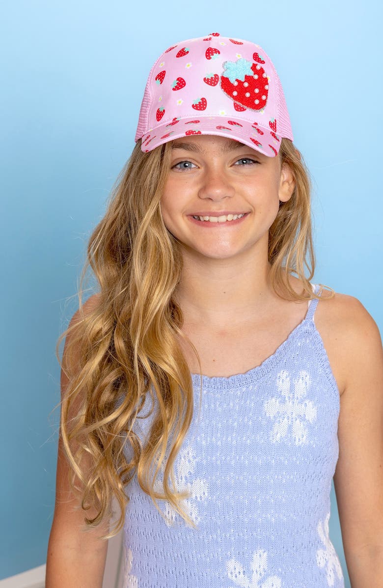 OMG Accessories Kids' Berry Trucker Hat, Alternate, color, Cotton Candy