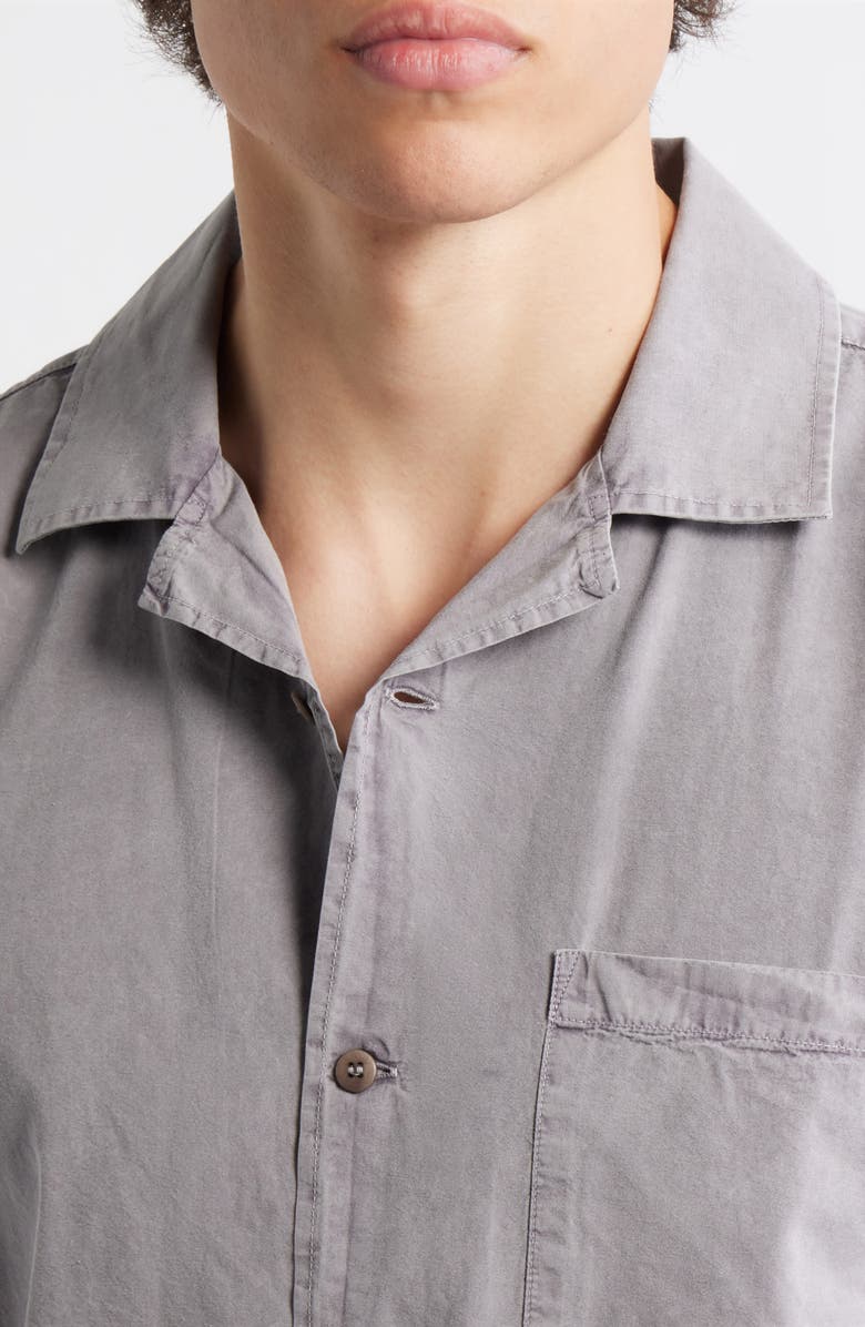 ALEX CRANE Air Cotton Camp Shirt, Alternate, color, Silver