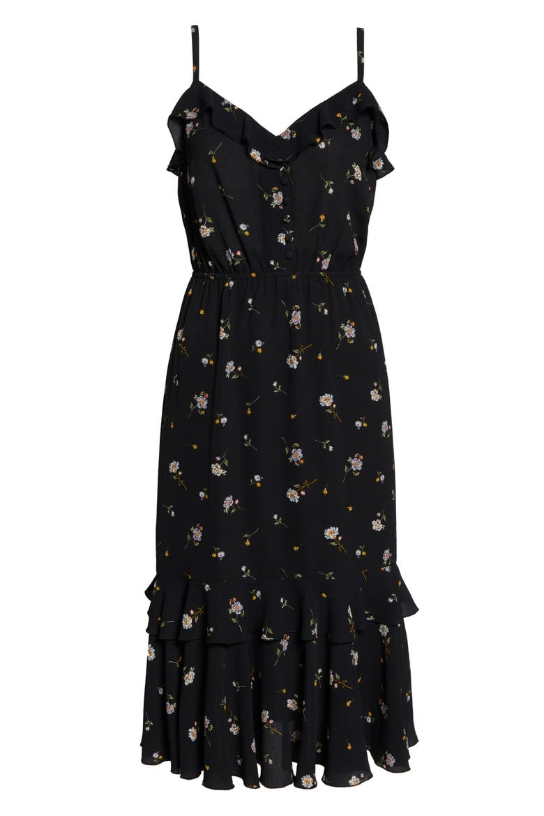 Cloud Steps Floral Midi Dress, Alternate, color, WILD FLOWERS