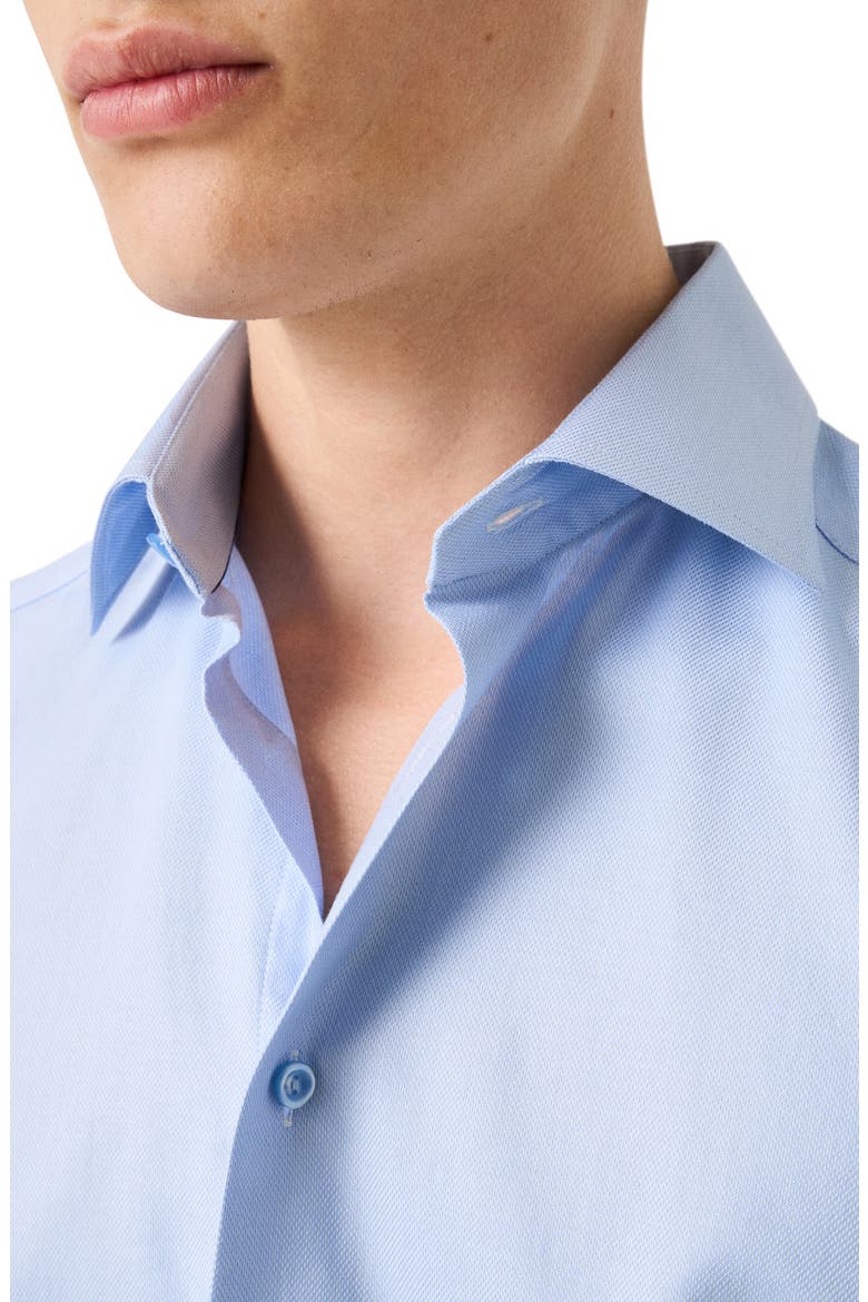 Slim Fit Cotton Twill Dress Shirt, Alternate, color, LIGHT BLUE