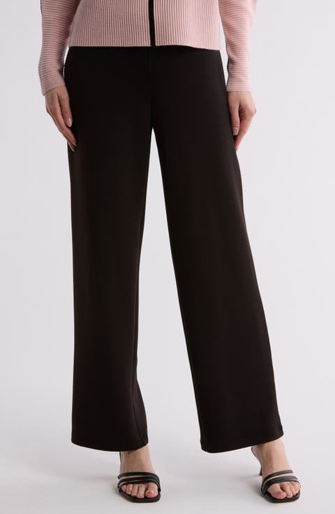 Scuba Knit Wide Leg Pants