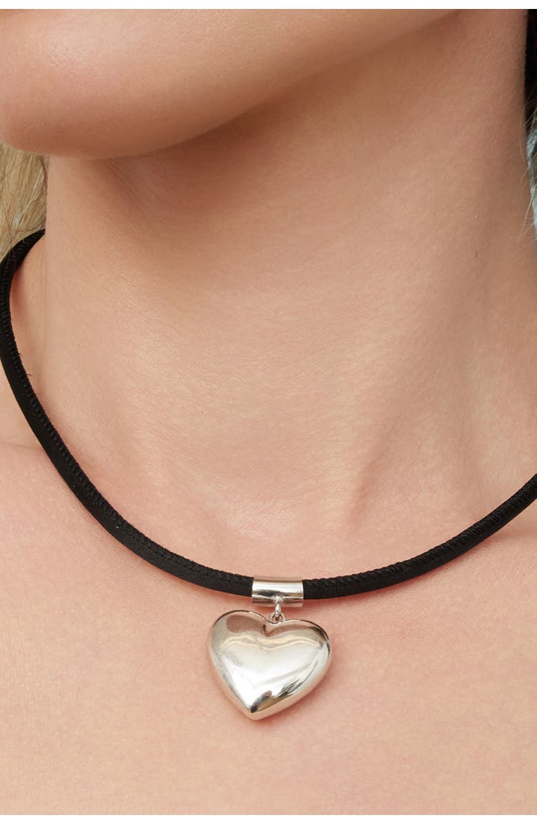 Oradina Sterling Silver Lover Cord Pendant Necklace, Alternate, color, Silver