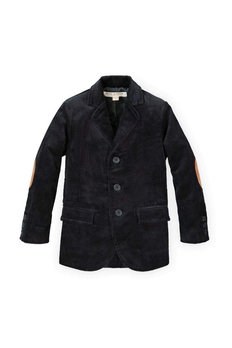 Boys' Organic Corduroy Blazer, Kids, Main, color, Black Corduroy