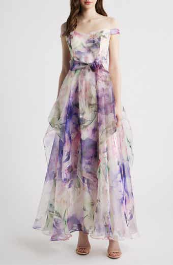 Floral Off the Shoulder Ballgown