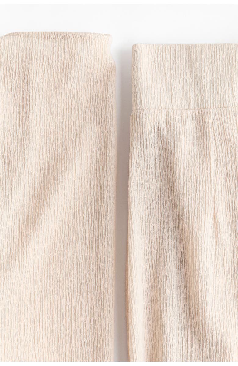 H&M Mama 2-piece Crinkled Jersey Set, Alternate, color, Light Beige