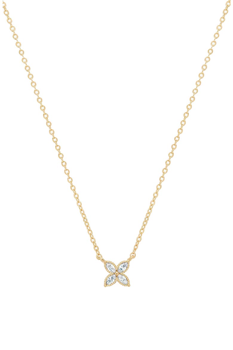 14k Gold Plated Alexa Necklace Dainty Trendy Daily Sparkle, Main, color, Gold