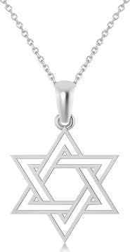 ALLUREZ Jewish Star of David Pendant Necklace 14k