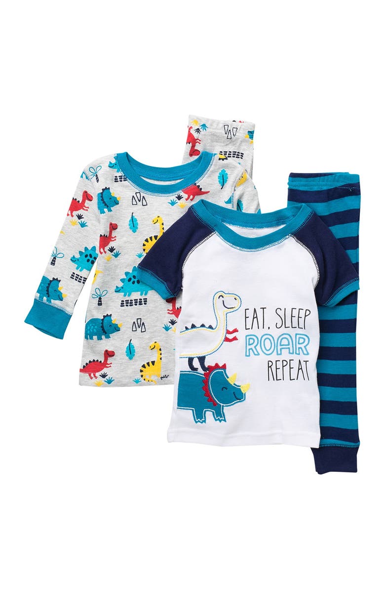 KOALA BABY Printed Pajamas - 4-Piece Set, Main, color, 