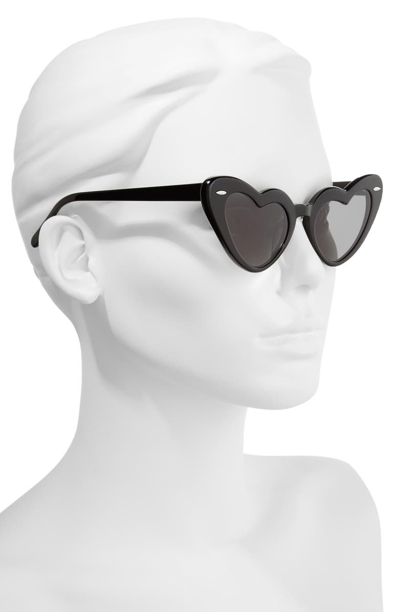 TAKESH J'adore 46mm Heart Sunglasses, Alternate, color, 